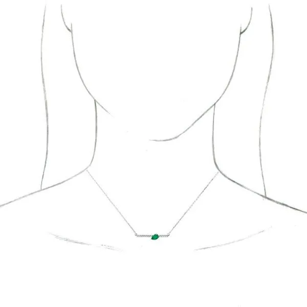 Accented Bar Necklace Image 3 Blue Heron Jewelry Company Poulsbo, WA