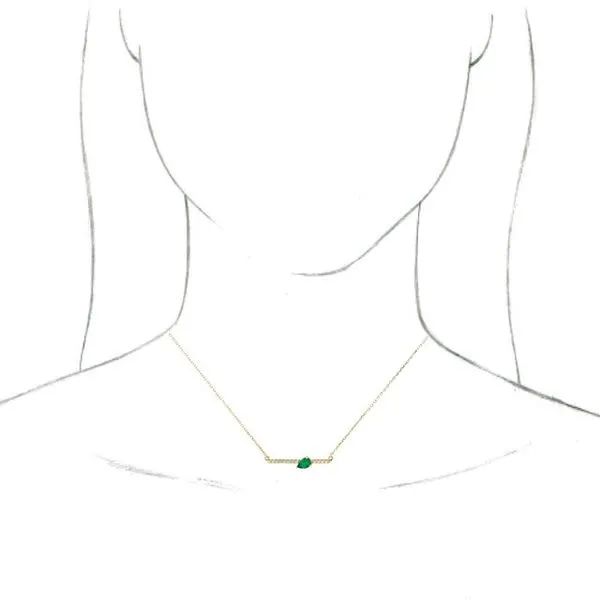 Accented Bar Necklace Image 3 James & Williams Jewelers Berwyn, IL