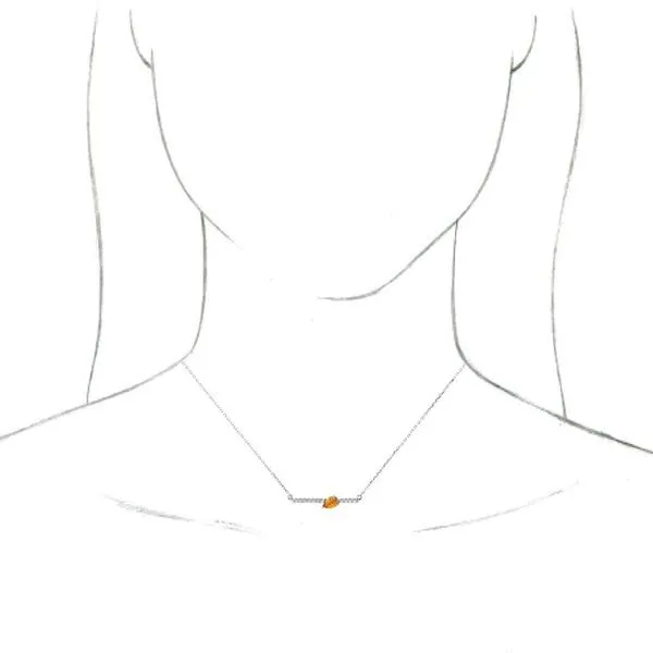 Accented Bar Necklace Image 3 Hopman Jewelers Elkhart, IN