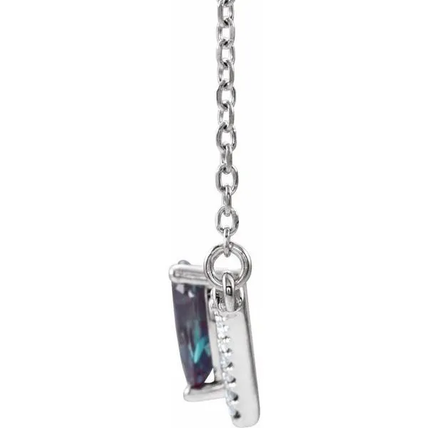 Accented V Necklace Image 2 Boyd Jewelers Wesley Chapel, FL