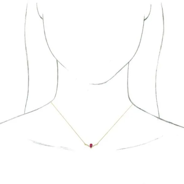 Accented V Necklace Image 3 Arnold's Jewelry and Gifts Logansport, IN