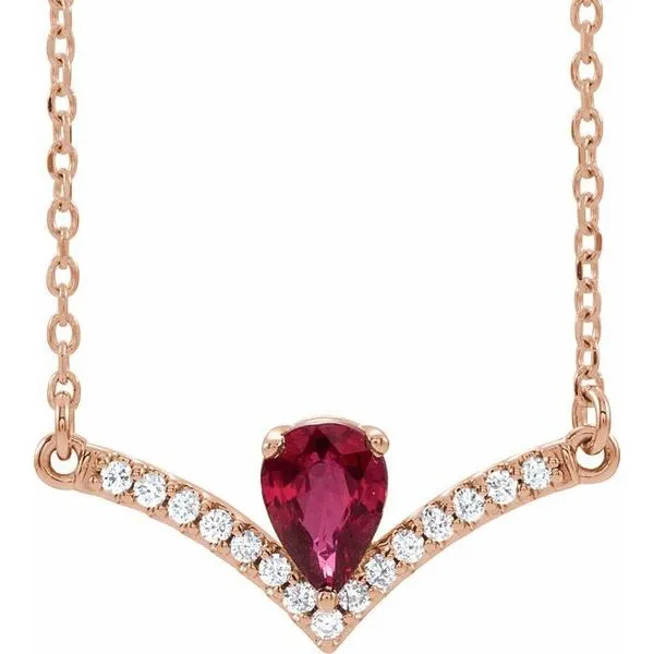 Accented V Necklace J. Meredith Jewelers Delafield, WI