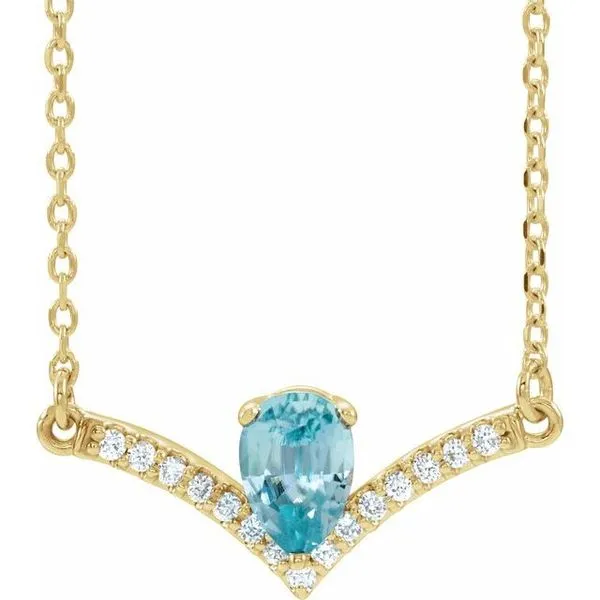 Accented V Necklace Linwood Custom Jewelers Linwood, NJ