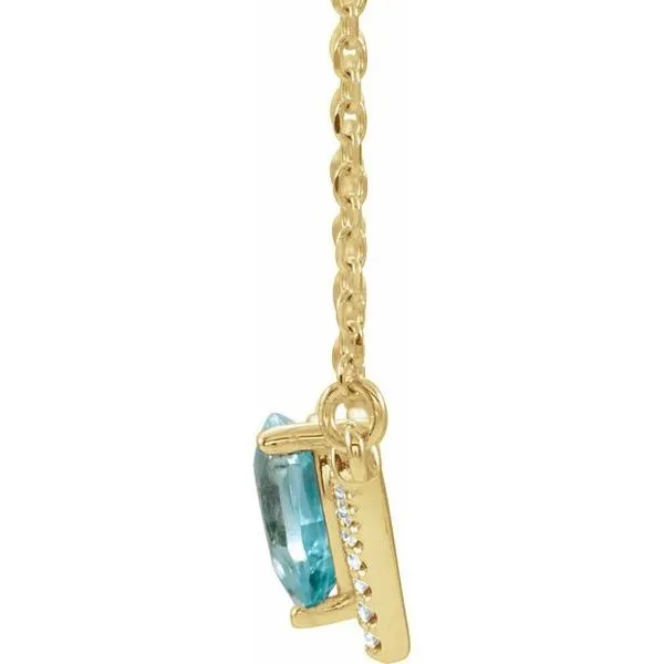 Accented V Necklace Image 2 Linwood Custom Jewelers Linwood, NJ