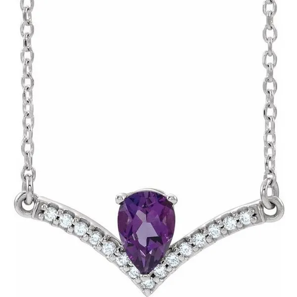 Accented V Necklace Rasmussen Jewelers Spanish Fork, UT