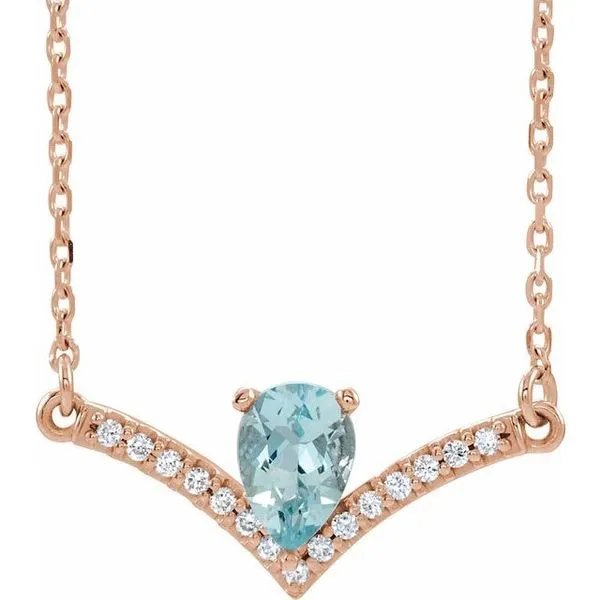 Accented V Necklace M. J. Thomas Jewelers, Ltd. Stratford, CT