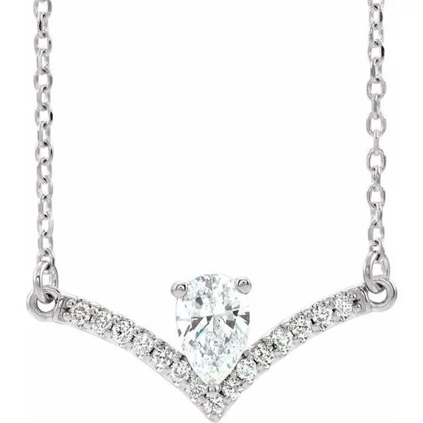 Accented V Necklace Rasmussen Jewelers Spanish Fork, UT