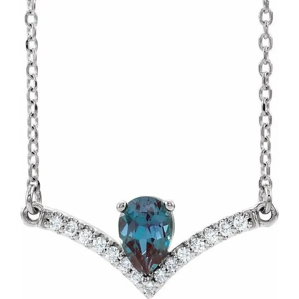 Accented V Necklace Hopman Jewelers Elkhart, IN