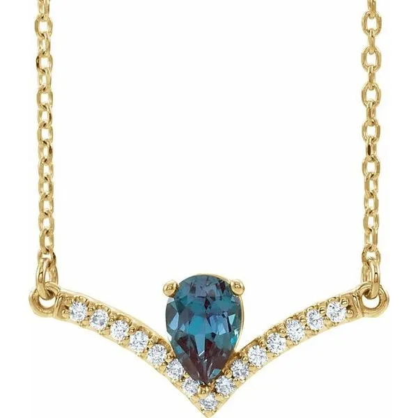 Accented V Necklace Linwood Custom Jewelers Linwood, NJ