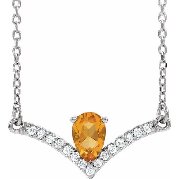 Accented V Necklace Hopman Jewelers Elkhart, IN