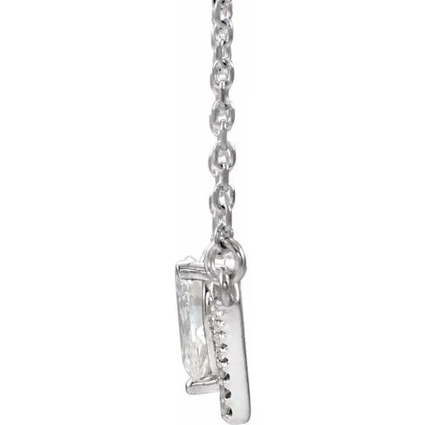 Accented V Necklace Image 2 Hopman Jewelers Elkhart, IN