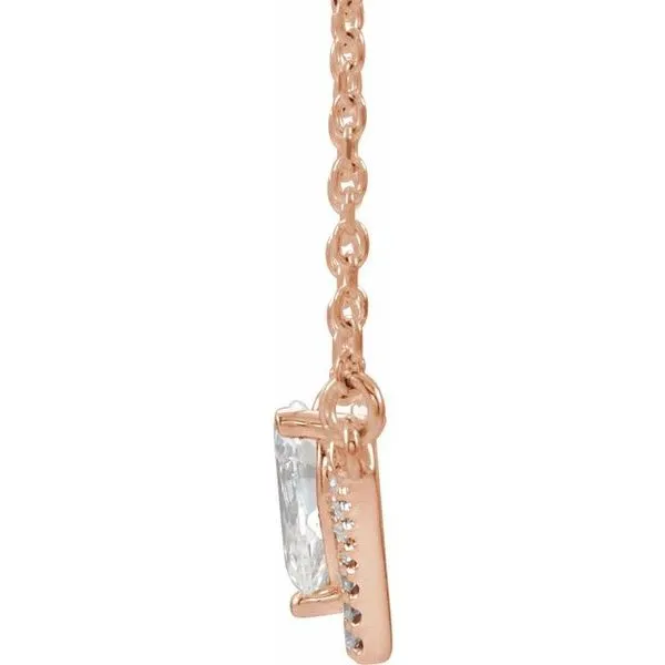 Accented V Necklace Image 2 Michael's Jewelry North Wilkesboro, NC