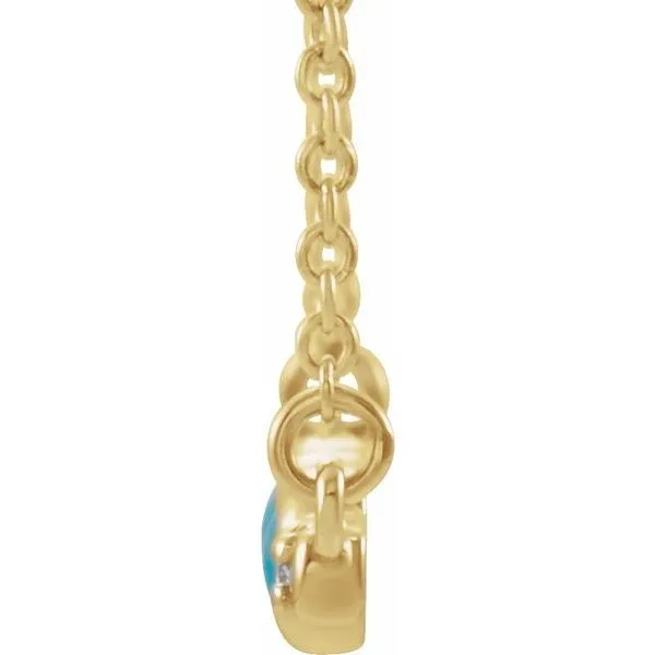 Accented Cabochon Bar Necklace Image 2 Becky Beck's Jewelry DeKalb, IL