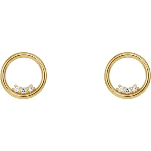 Accented Circle Earrings Image 2 Graham Jewelers Wayzata, MN