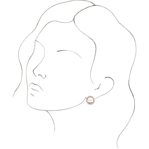 Accented Circle Earrings Image 3 Hopman Jewelers Elkhart, IN