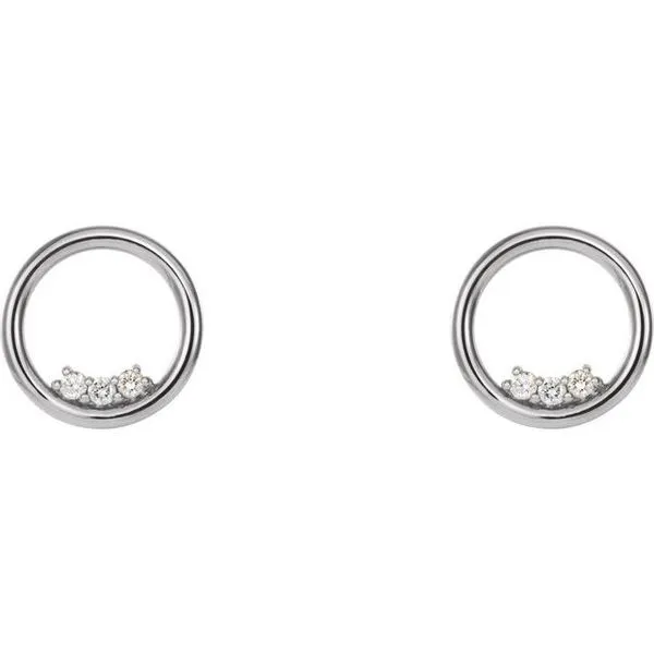 Accented Circle Earrings Image 2 Rasmussen Jewelers Spanish Fork, UT