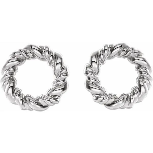 Circle Rope Earrings Image 2 Linwood Custom Jewelers Linwood, NJ