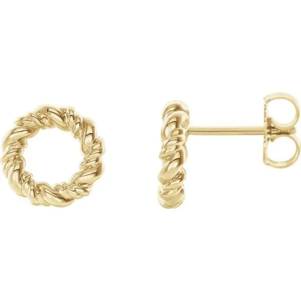Circle Rope Earrings Hopman Jewelers Elkhart, IN