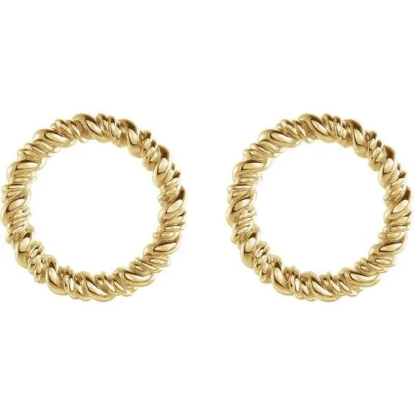 Circle Rope Earrings Image 2 Rick's Jewelers California, MD