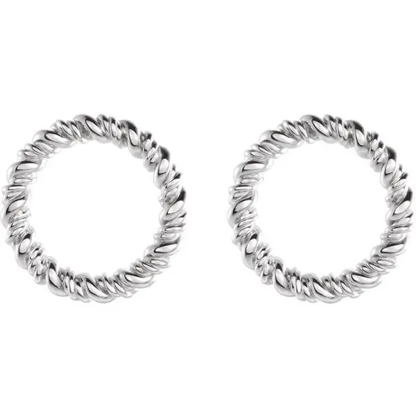 Circle Rope Earrings Image 2 Rasmussen Jewelers Spanish Fork, UT