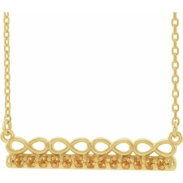 Infinity-Inspired Bar Necklace Long Jewelers Chesapeake, VA