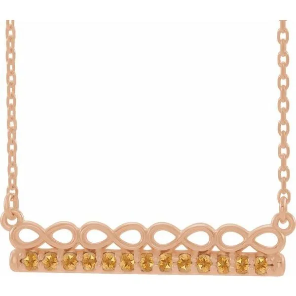 Infinity-Inspired Bar Necklace Rick's Jewelers California, MD