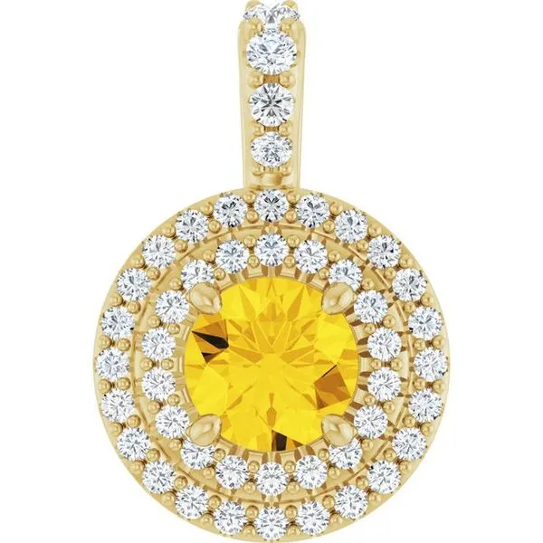 Double Halo-Style Pendant Rasmussen Jewelers Spanish Fork, UT