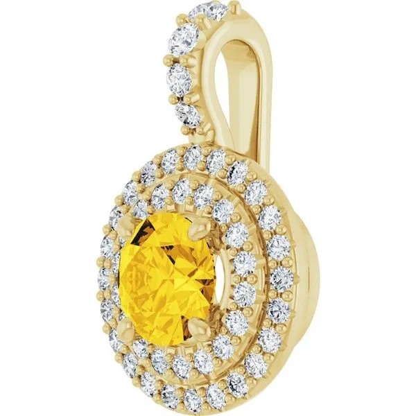 Double Halo-Style Pendant Image 2 Hart's Jewelers Grants Pass, OR