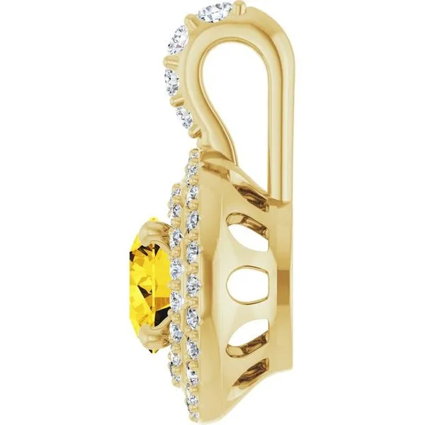 Double Halo-Style Pendant Image 3 Rasmussen Jewelers Spanish Fork, UT