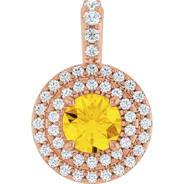 Double Halo-Style Pendant Gysbers Jewelry Waupun, WI