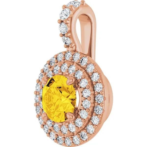 Double Halo-Style Pendant Image 2 Hart's Jewelers Grants Pass, OR