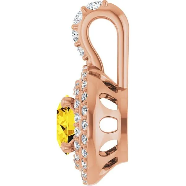 Double Halo-Style Pendant Image 3 Hopman Jewelers Elkhart, IN