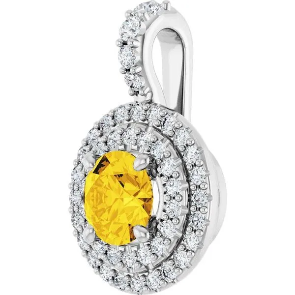 Double Halo-Style Pendant Image 2 Hart's Jewelers Grants Pass, OR