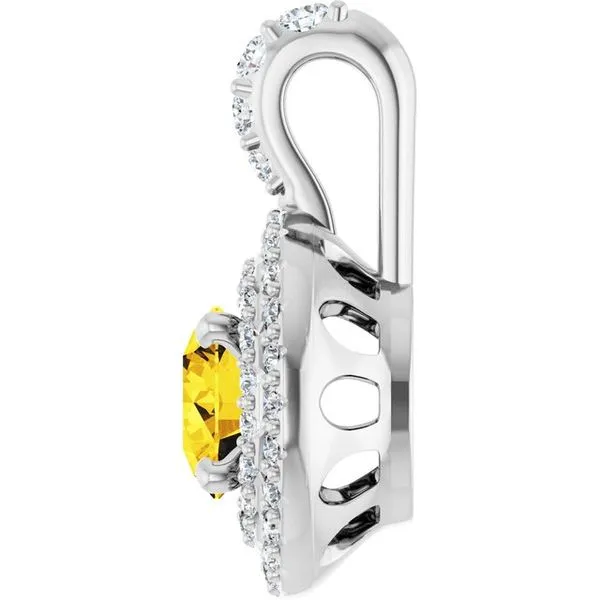 Double Halo-Style Pendant Image 3 Rasmussen Jewelers Spanish Fork, UT