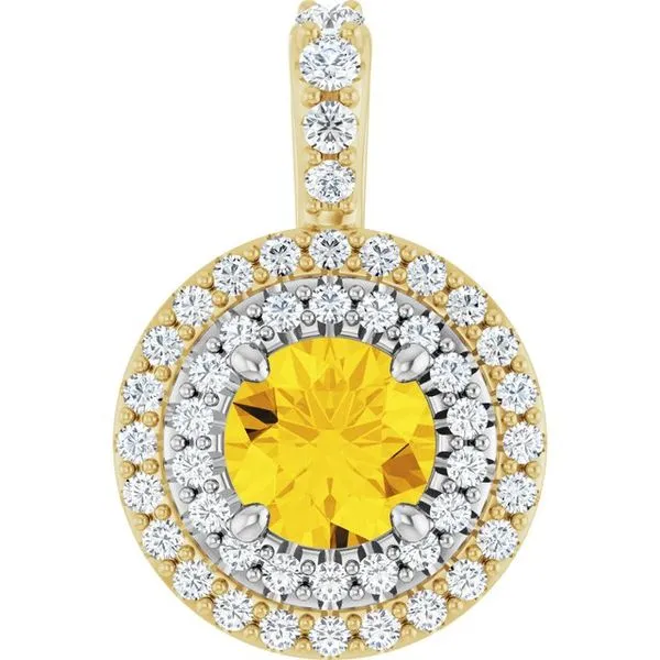 Double Halo-Style Pendant Hopman Jewelers Elkhart, IN