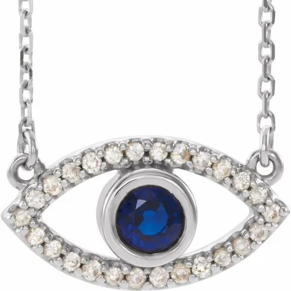 Accented Evil Eye Necklace James & Williams Jewelers Berwyn, IL