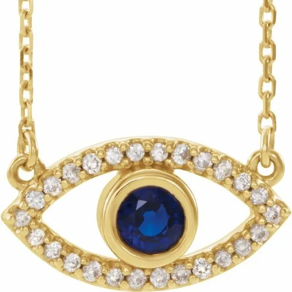 Accented Evil Eye Necklace Hopman Jewelers Elkhart, IN