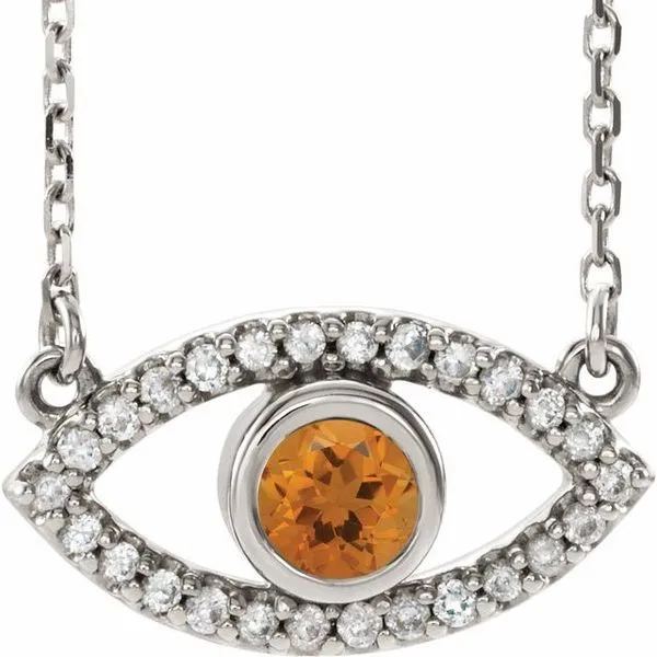 Accented Evil Eye Necklace Scirto's Jewelry Lockport, NY
