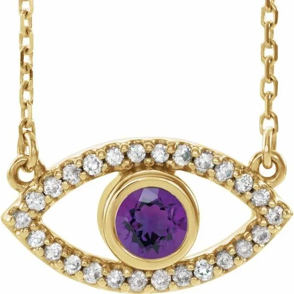 Accented Evil Eye Necklace Hopman Jewelers Elkhart, IN