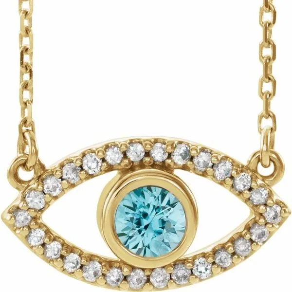 Accented Evil Eye Necklace Long Jewelers Chesapeake, VA
