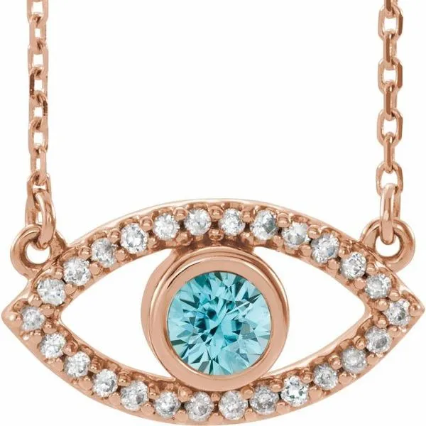 Accented Evil Eye Necklace Hopman Jewelers Elkhart, IN