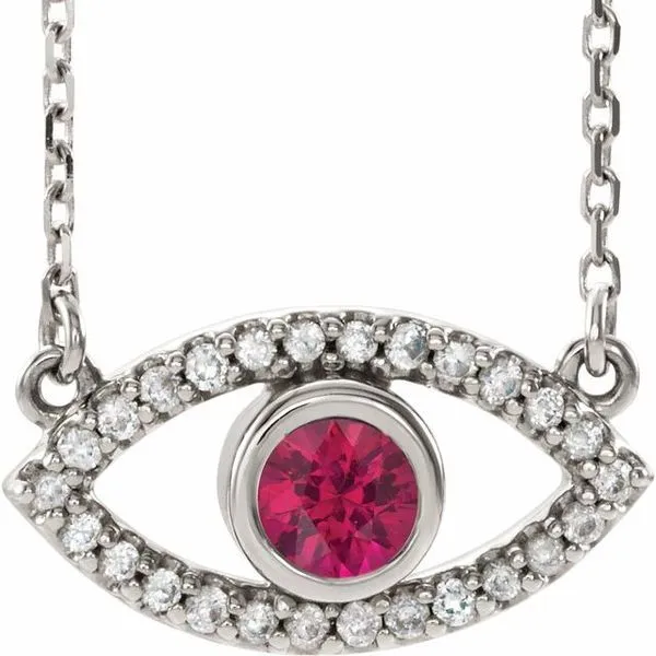 Accented Evil Eye Necklace Hopman Jewelers Elkhart, IN