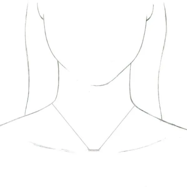 Accented Bar Necklace Image 3 Rasmussen Jewelers Spanish Fork, UT