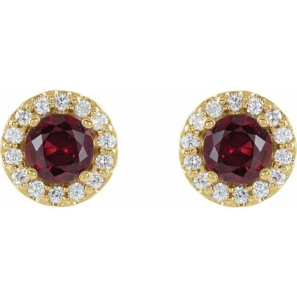 Round 4-Prong Halo-Style Earrings Image 2 Moseley Diamond Showcase Inc Lexington, SC