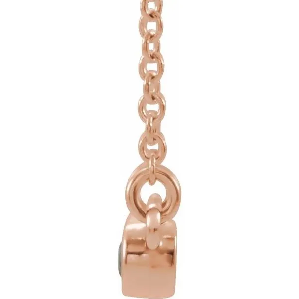 Bezel-Set Bar Necklace Image 2 Becky Beck's Jewelry DeKalb, IL