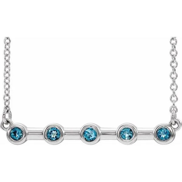 Bezel-Set Bar Necklace Leslie E. Sandler Fine Jewelry and Gemstones rockville , MD