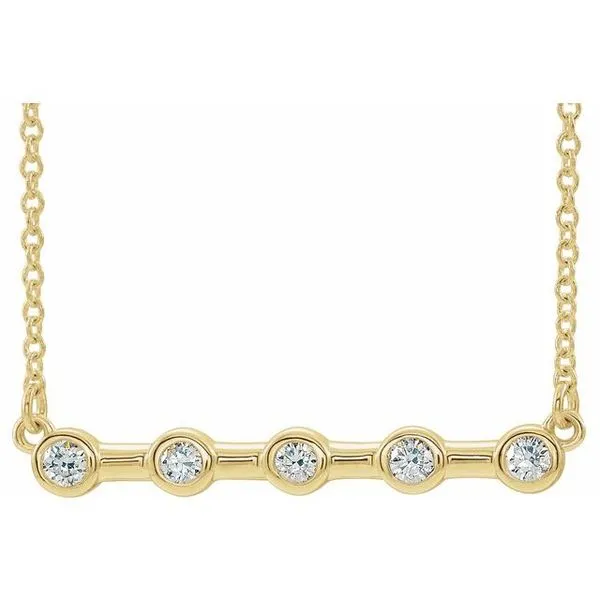 Bezel-Set Bar Necklace Hart's Jewelers Grants Pass, OR