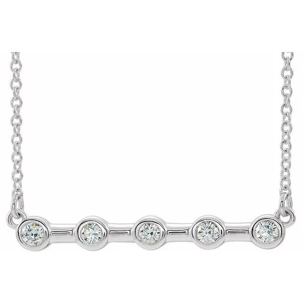 Bezel-Set Bar Necklace Hopman Jewelers Elkhart, IN