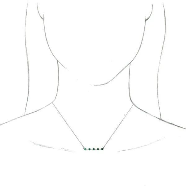 Bezel-Set Bar Necklace Image 3 Comstock Jewelers Edmonds, WA