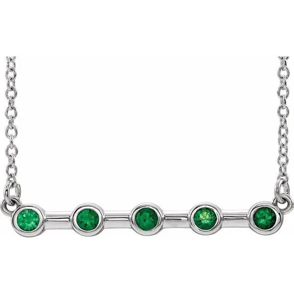 Bezel-Set Bar Necklace J. Meredith Jewelers Delafield, WI
